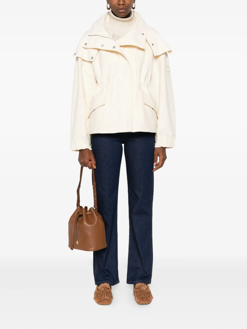 Canada Goose Parka met col Beige