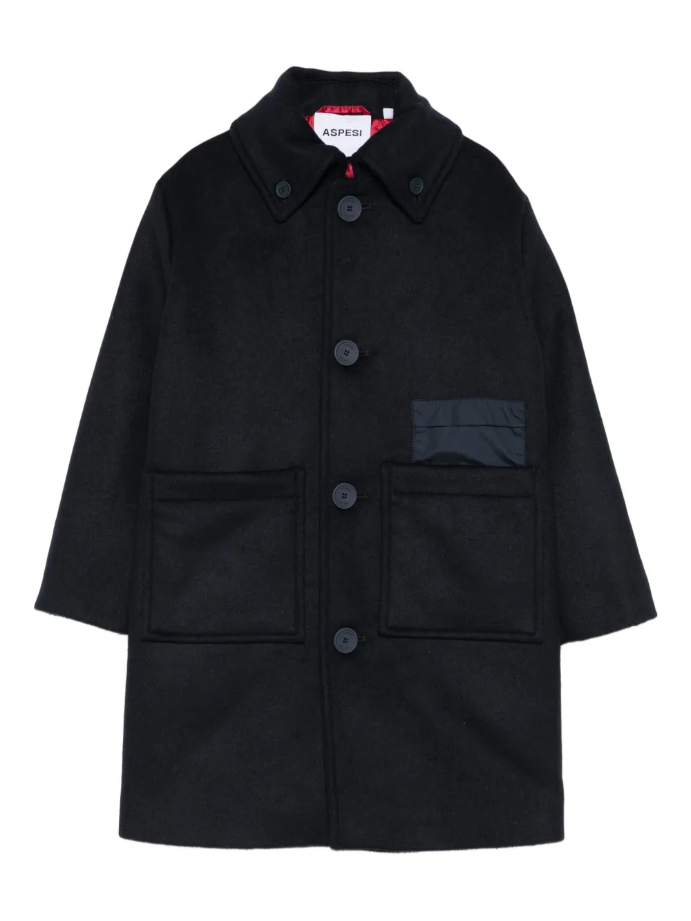 Aspesi Kids' Patch-pocket Coat In Black