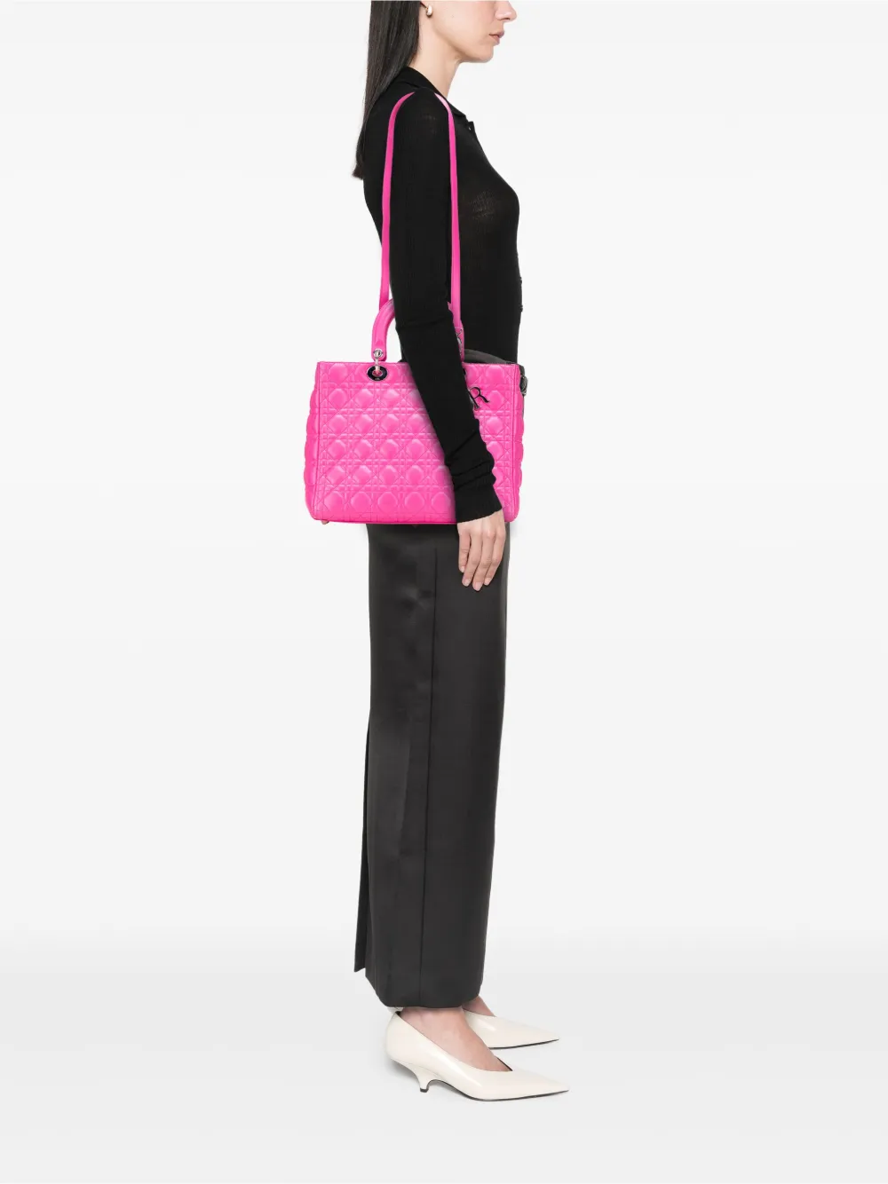 Christian Dior Pre-Owned 2011 Large Lambskin Cannage Lady Dior satchel | Pre-Owned | Image 2