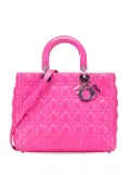 Christian Dior Pre-Owned 2011 Large Lambskin Cannage Lady Dior satchel - Pink