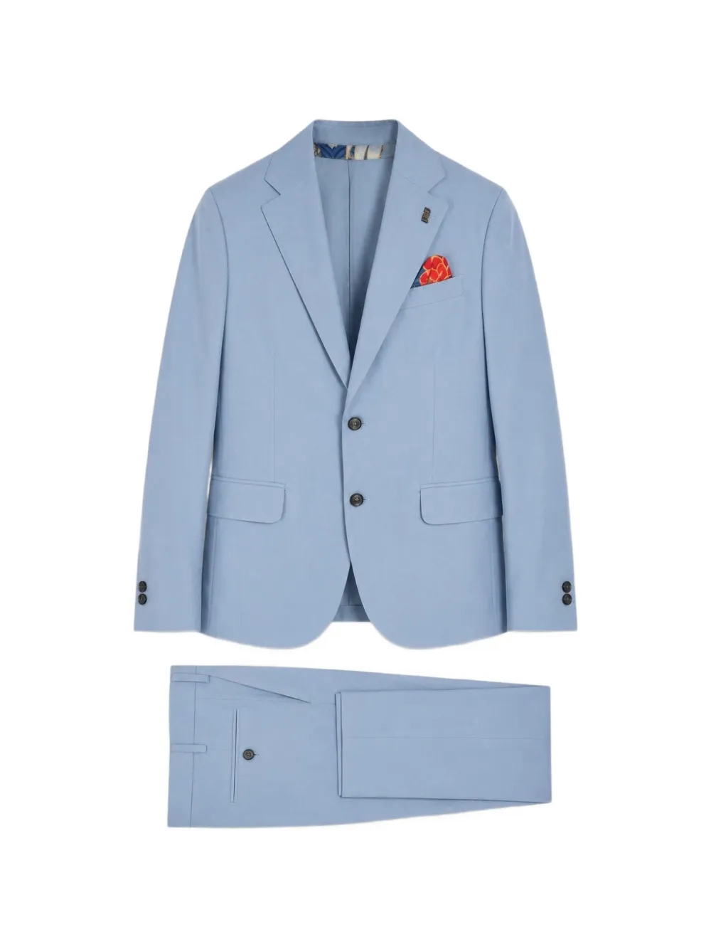 BOB Completo monopetto con revers a lancia - Blu