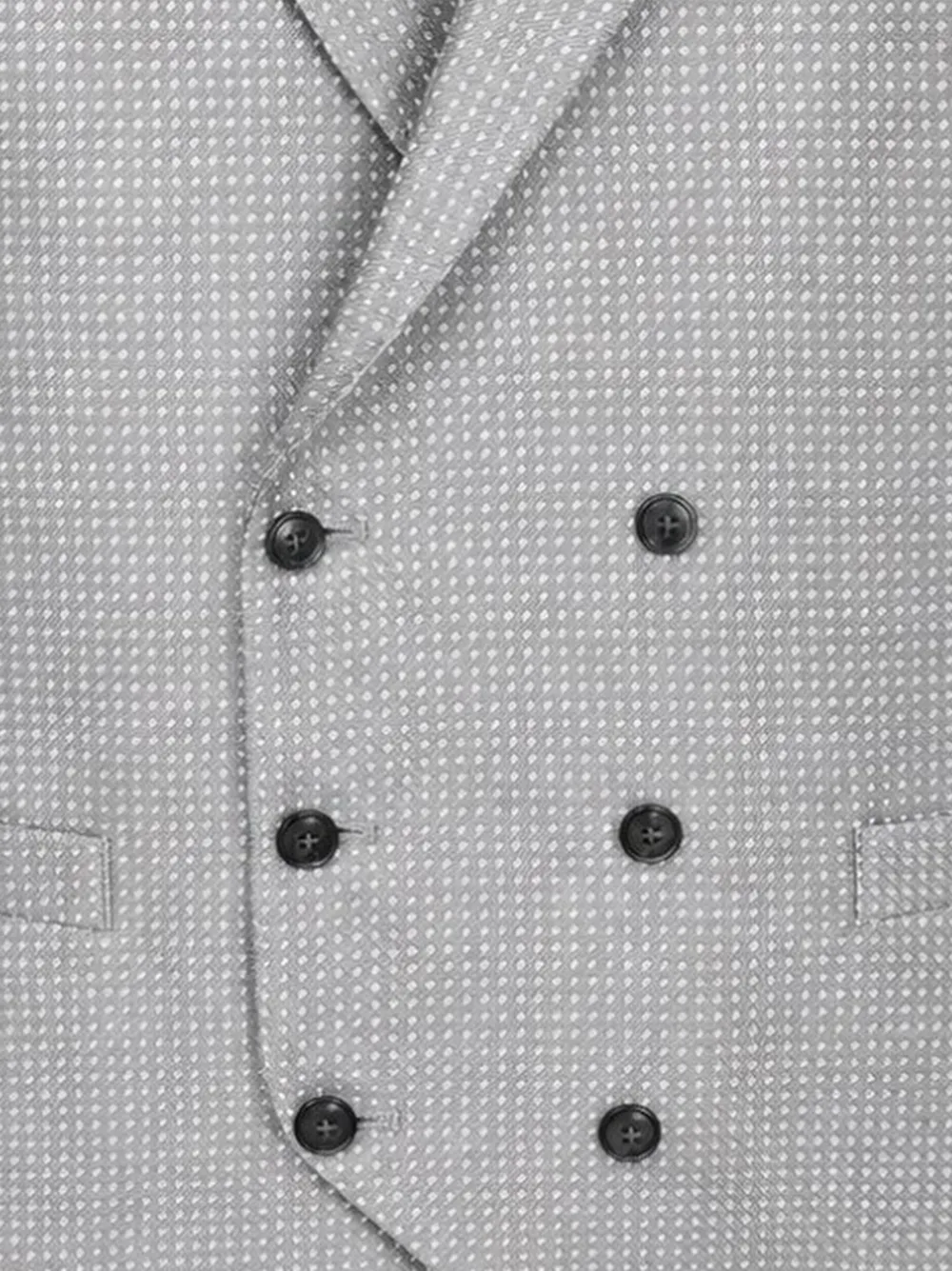 LUIGI BIANCHI MANTOVA Gilet met dubbele rij knopen en patroon Grijs