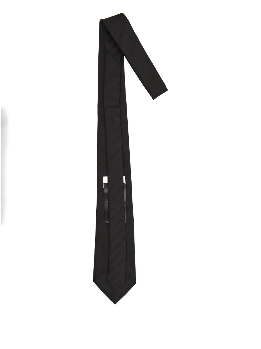 Saint Laurent Diagonal-stripes Jacquard Tie In Black