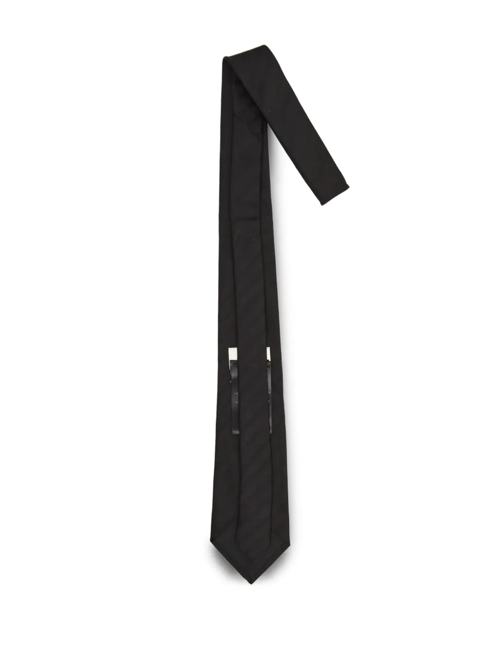 Saint Laurent diagonal-stripes jacquard tie - Zwart