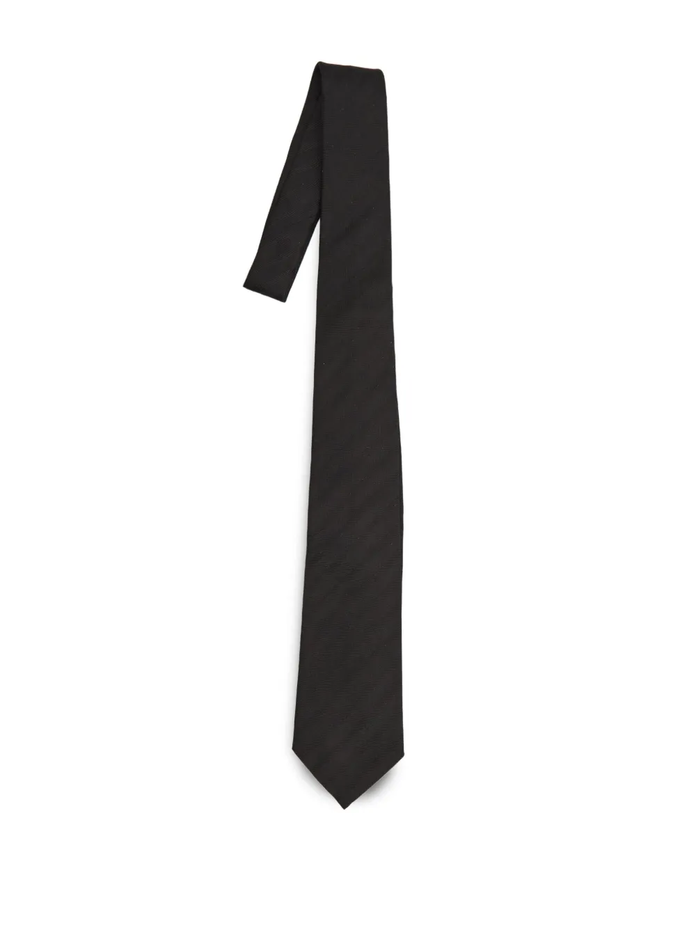 Saint Laurent diagonal-stripes jacquard tie Zwart