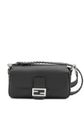 FENDI Baguette macro-stitch messenger bag - Black