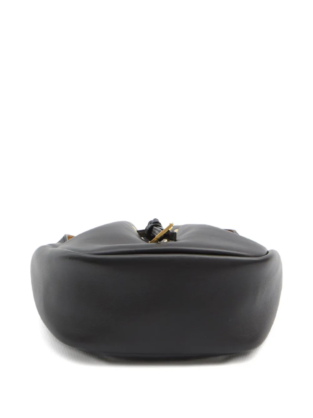 Saint Laurent Cassandre drawstring leather shoulder bag Zwart
