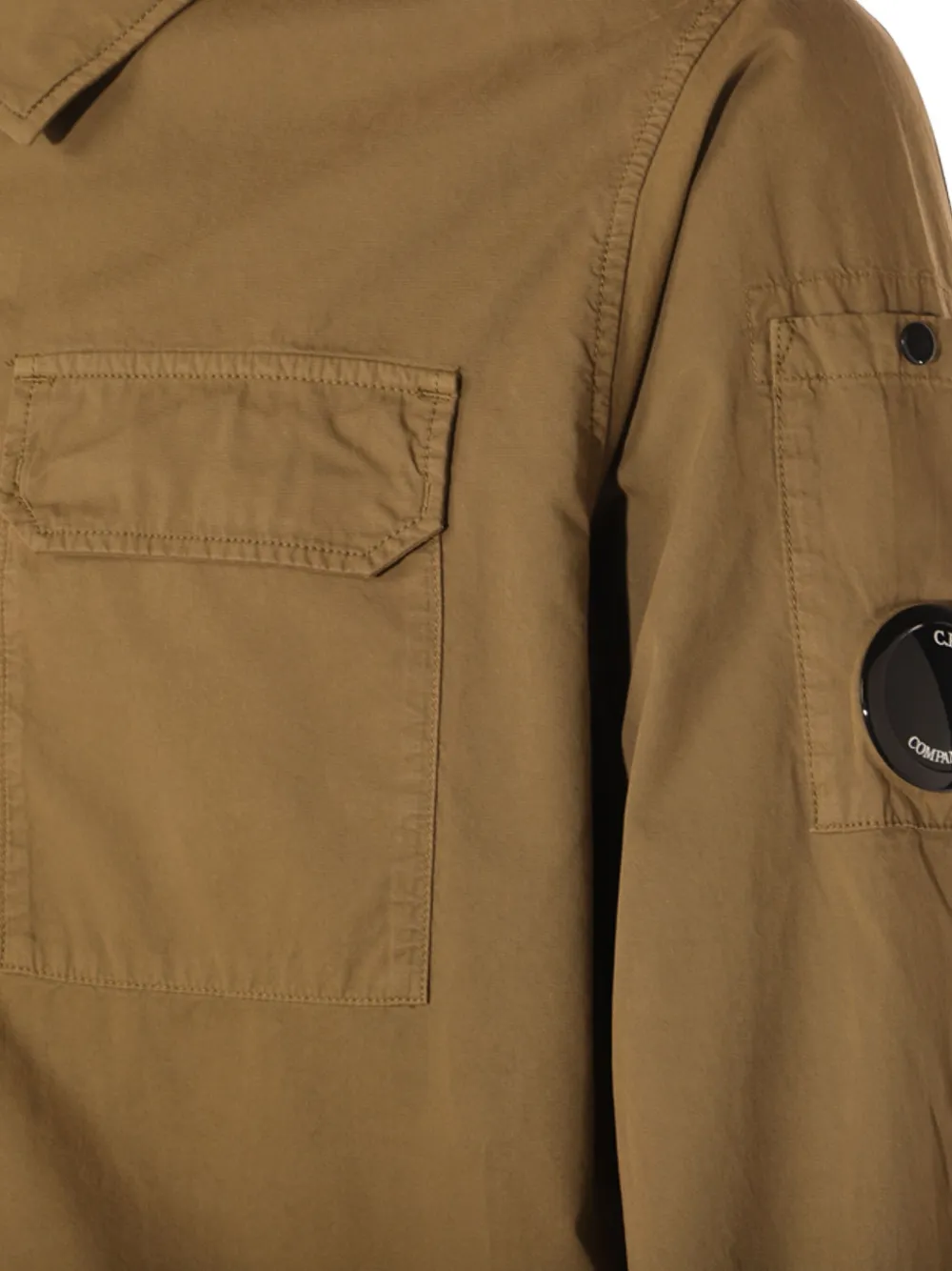 C.P. Company zip-fastening pocket shirt Bruin