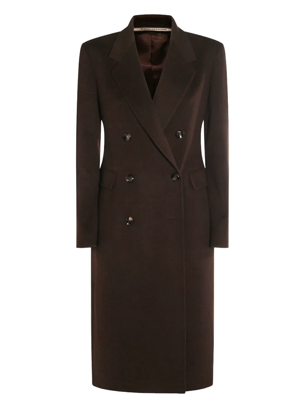 double-breasted wool-cashmere blend coat