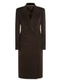 Tagliatore double-breasted wool-cashmere blend coat - Brown