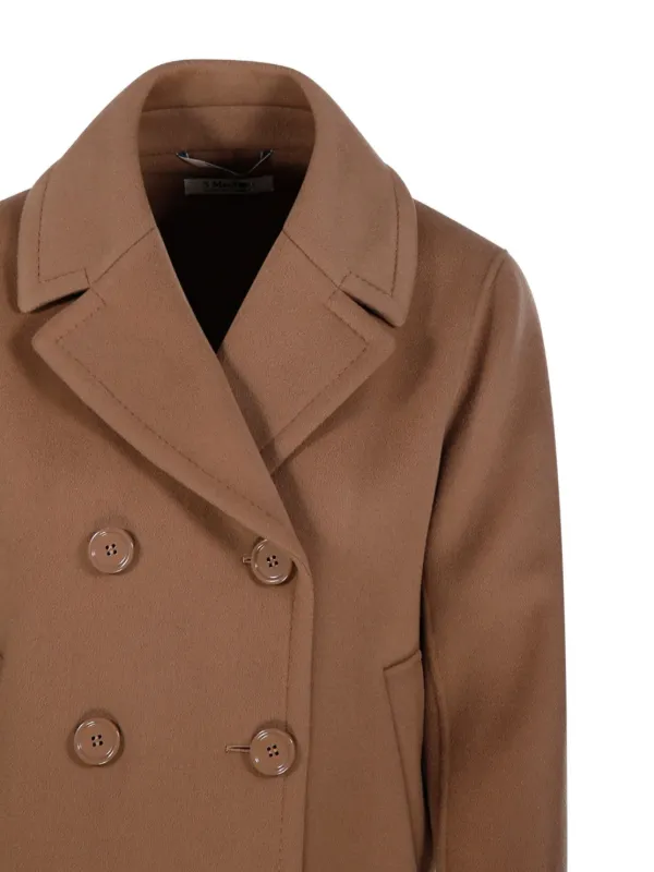 S Max Mara ボタン ダブルコート | ブラウン | FARFETCH JP
