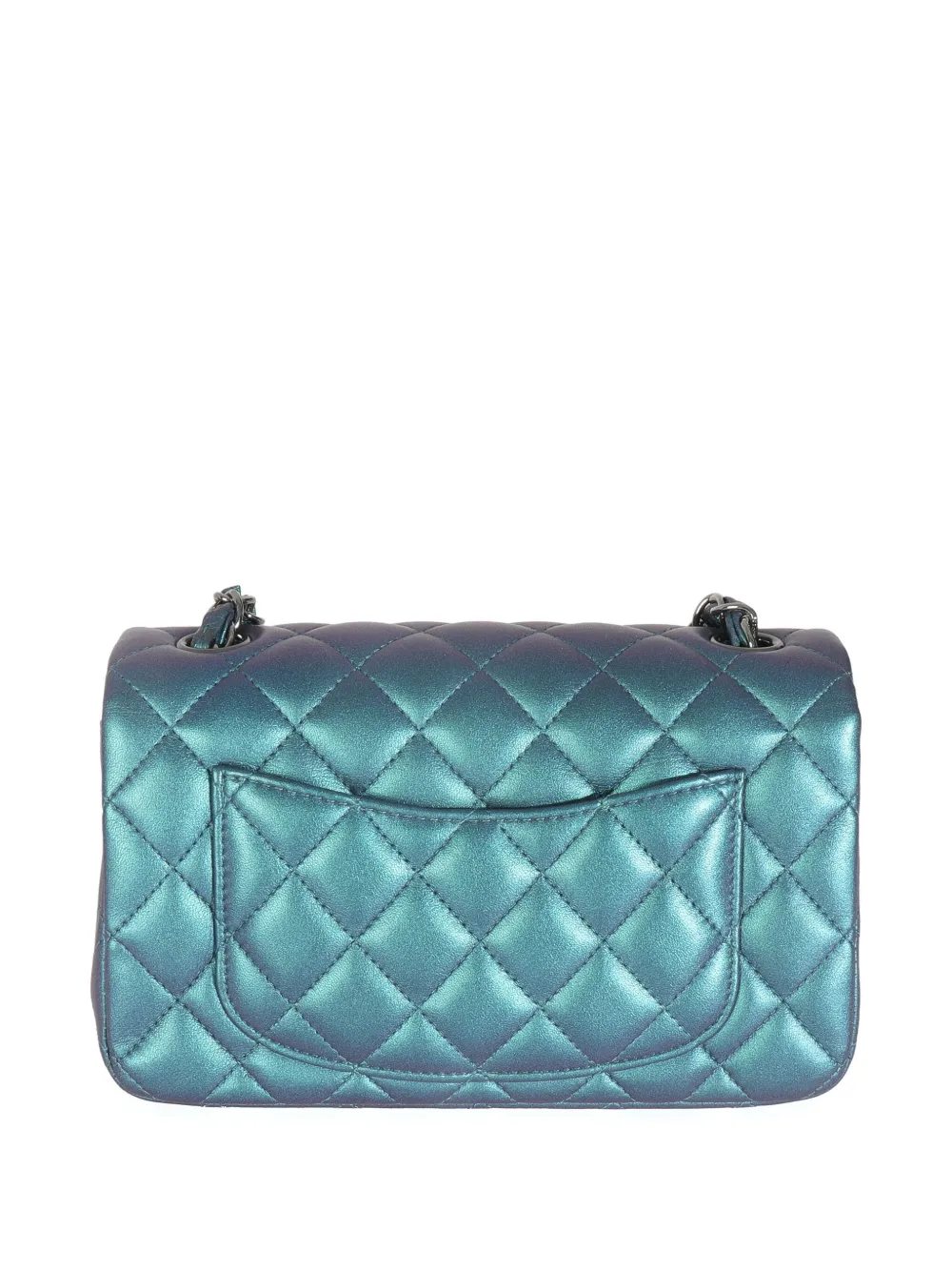 Pre-owned Chanel 2016-2017 Mini Quilted Flap Shoulder Bag In Blue