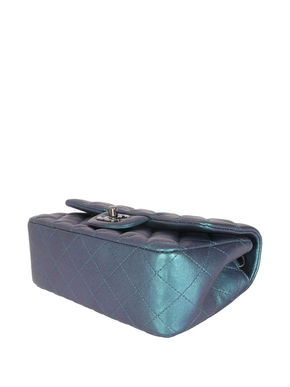 Pre-owned Chanel 2016-2017 Mini Quilted Flap Shoulder Bag In Blue