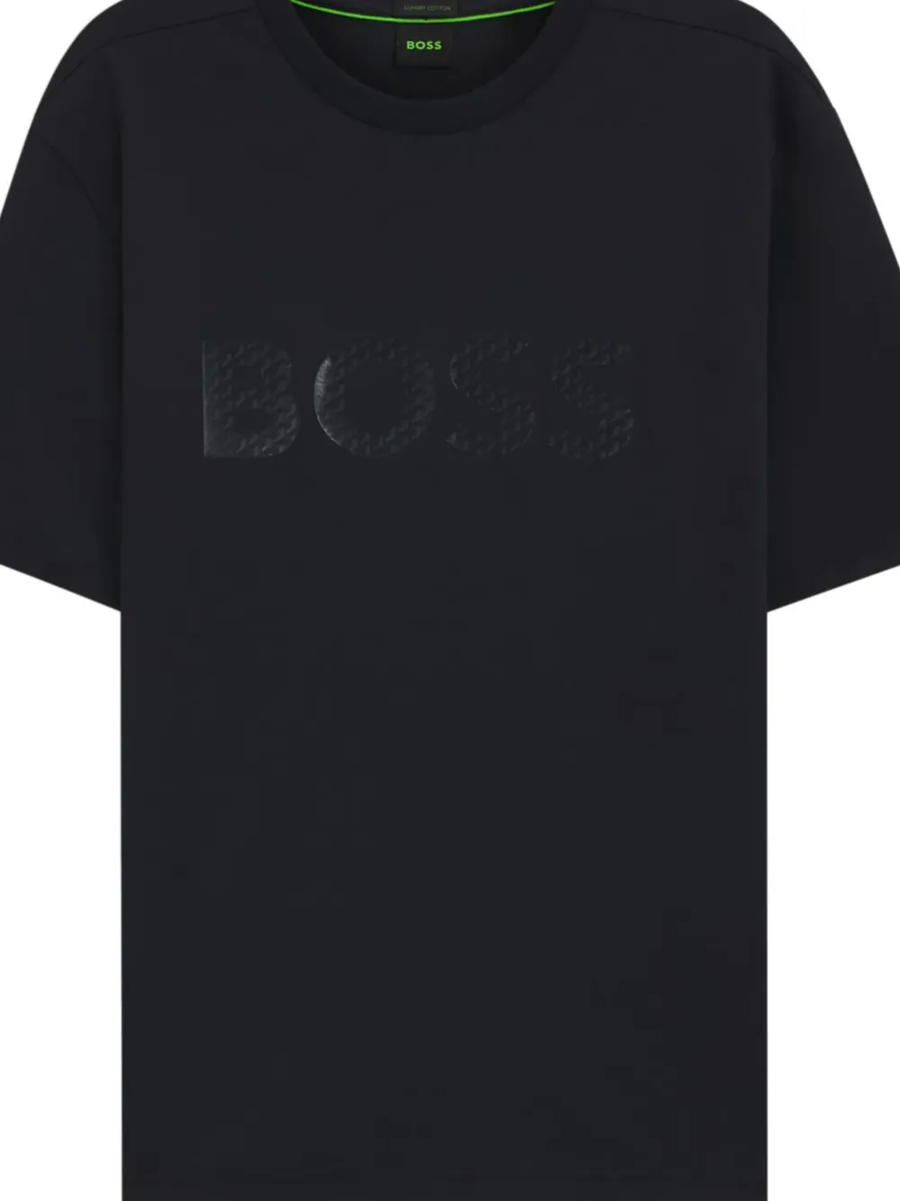 BOSS T-shirt met logodetail - Zwart