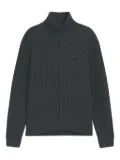 BOSS ribbed zip-up cardigan - Grey