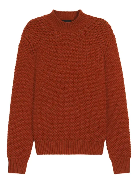 BOSS textured-knit mock-neck sweater