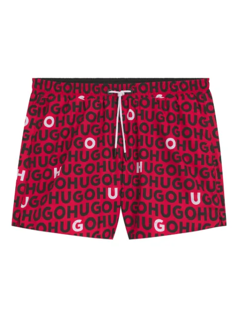 HUGO logo-print swim shorts