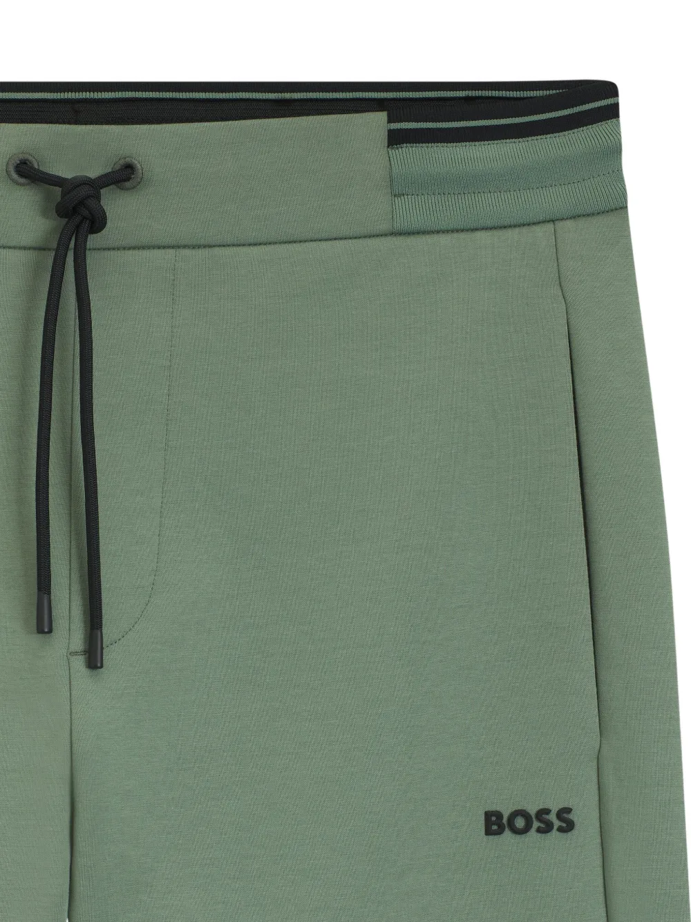 Hugo Boss Panelled Drawstring Sweatpants In Green