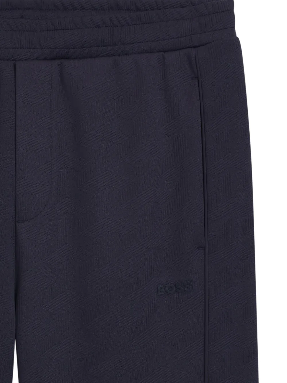 BOSS Broek met elastische taille Blauw