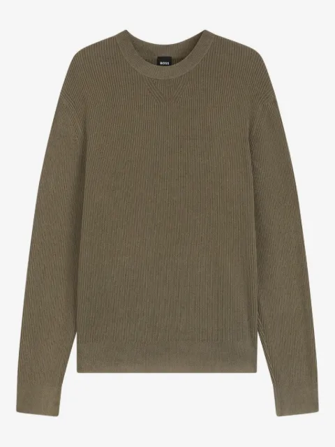 BOSS ribbed crew-neck sweater