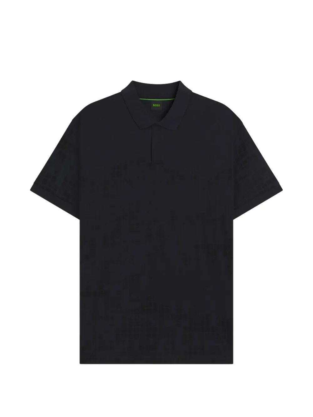 BOSS Polo con motivo geometrico - Blu