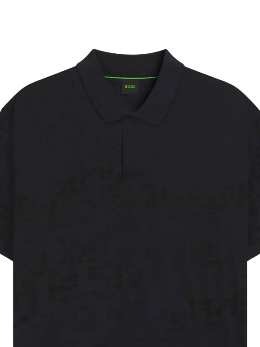 BOSS Poloshirt met geometrische print - Blauw