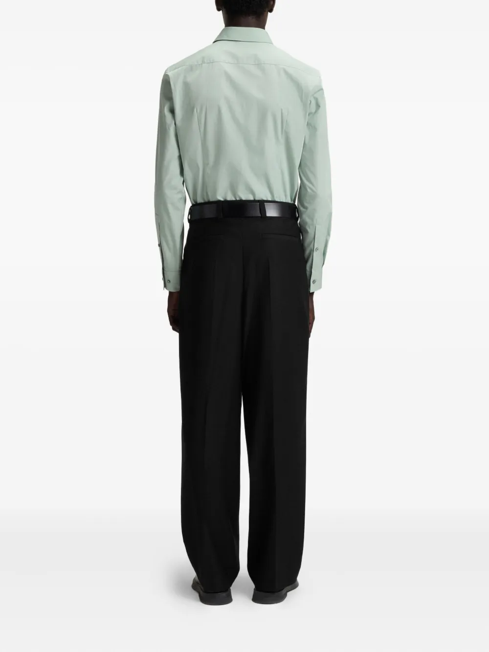 HUGO Wollen plooibroek Zwart