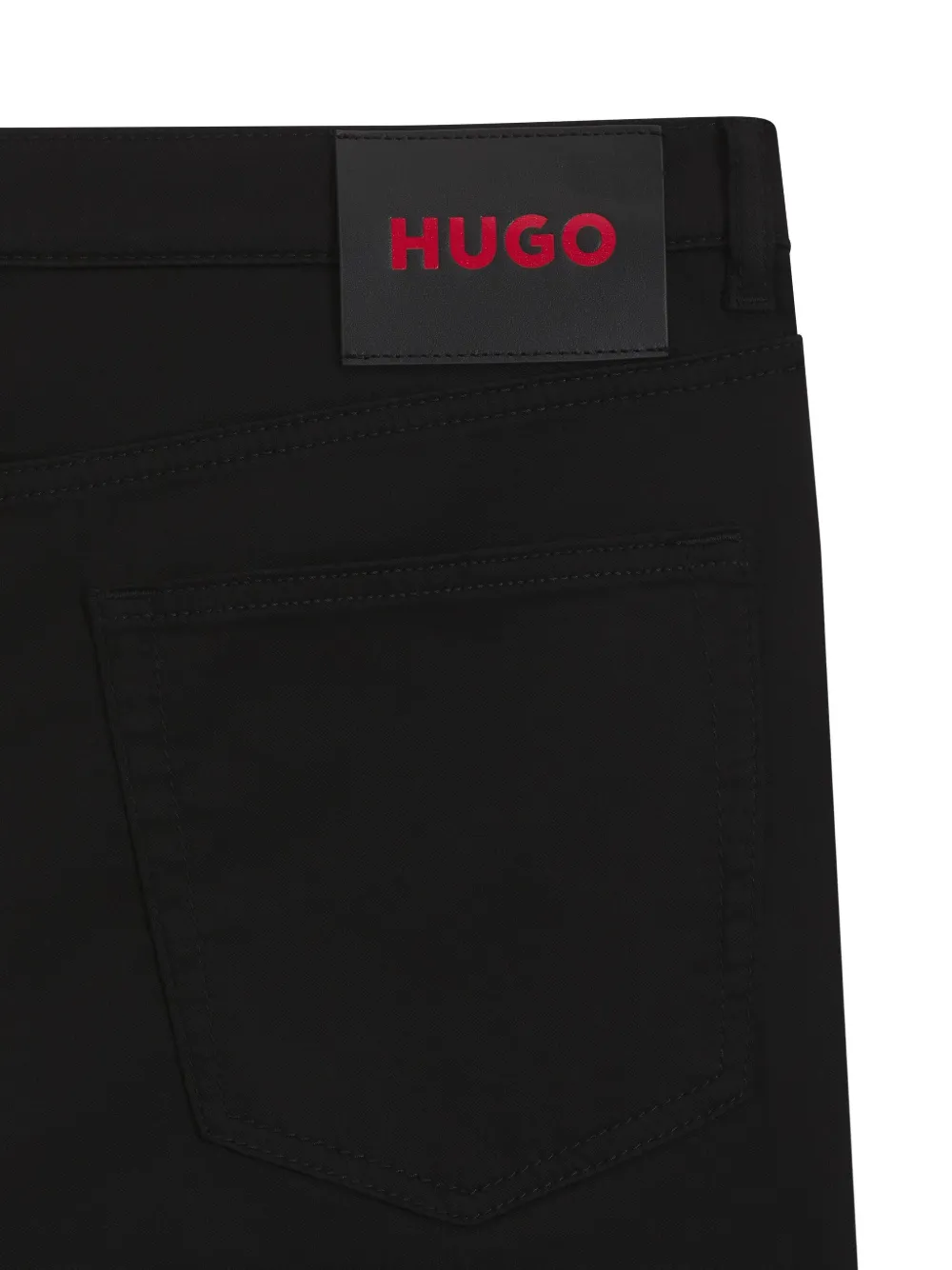 HUGO Jeans met logoplakkaat - Zwart