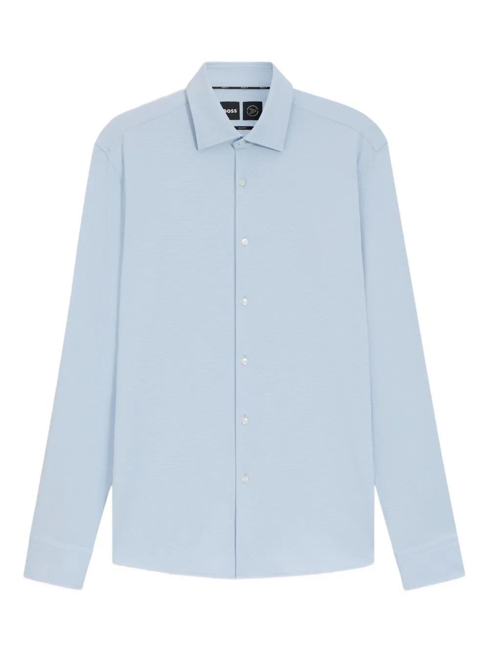 BOSS textured long-sleeve shirt | Blue | Image 1
