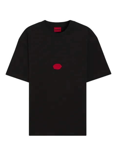 HUGO Camiseta de algodão com logo seal