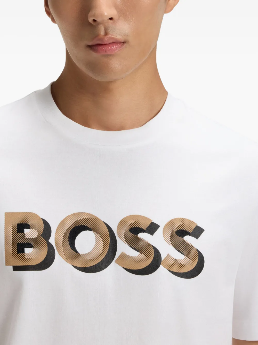 Hugo Boss Cotton Logo T-shirt For Everyday Wear In White