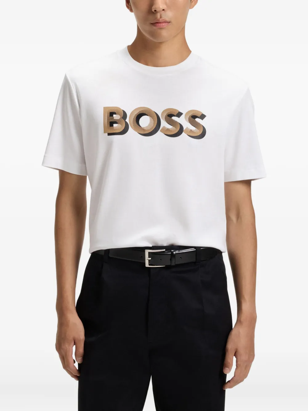 Hugo Boss Cotton Logo T-shirt For Everyday Wear In White