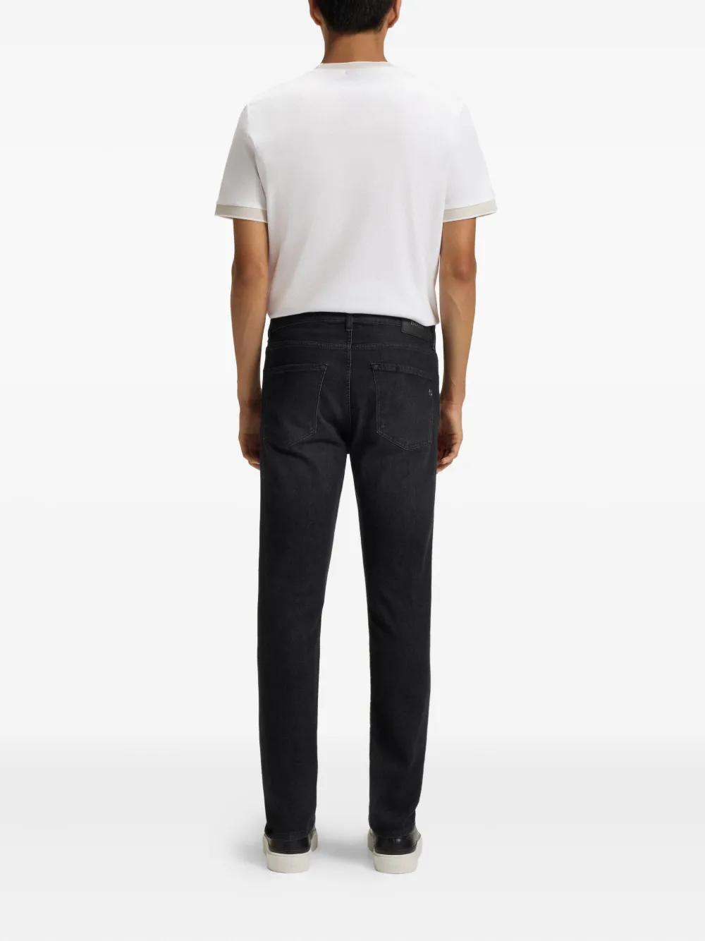 BOSS Jeans met logoplakkaat Zwart