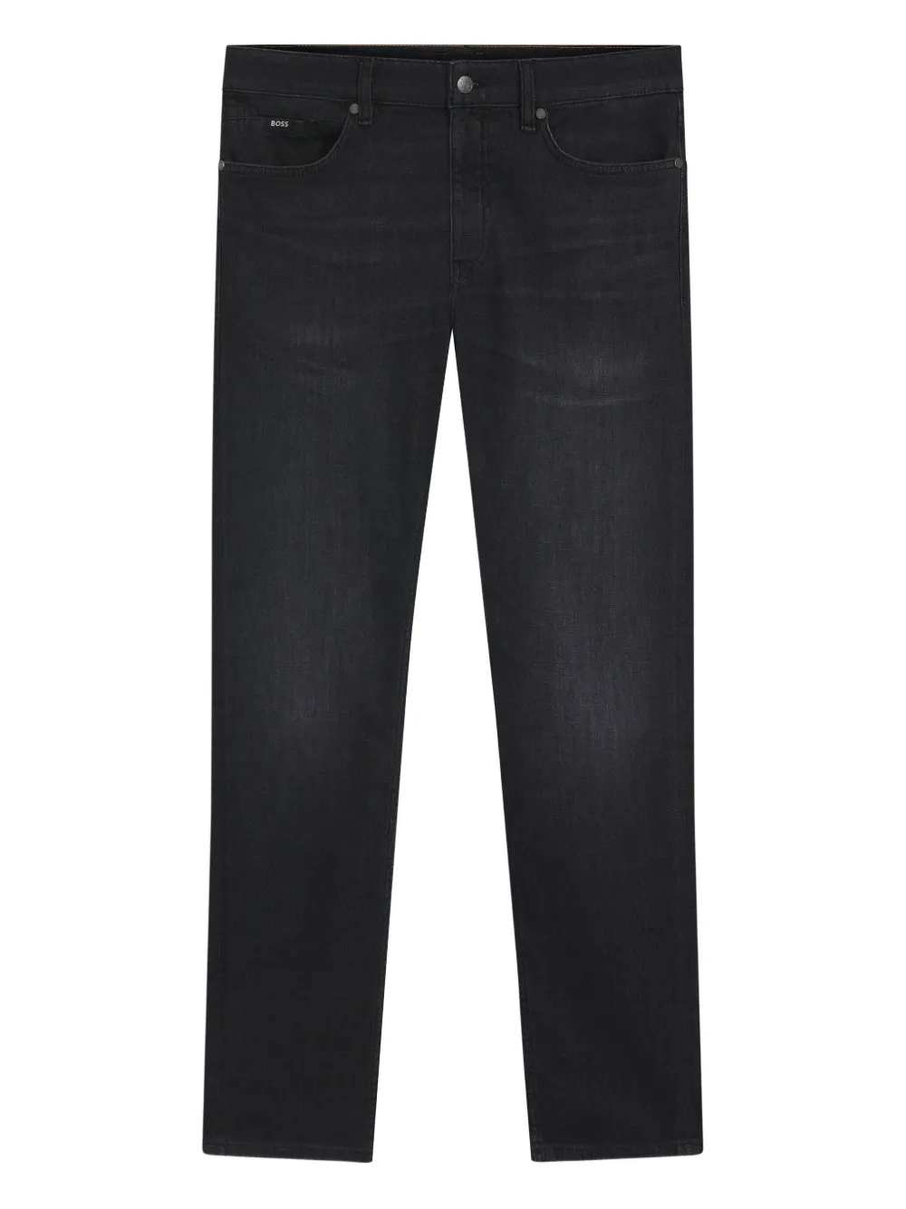 Hugo Boss Logo-plaque Jeans In Black