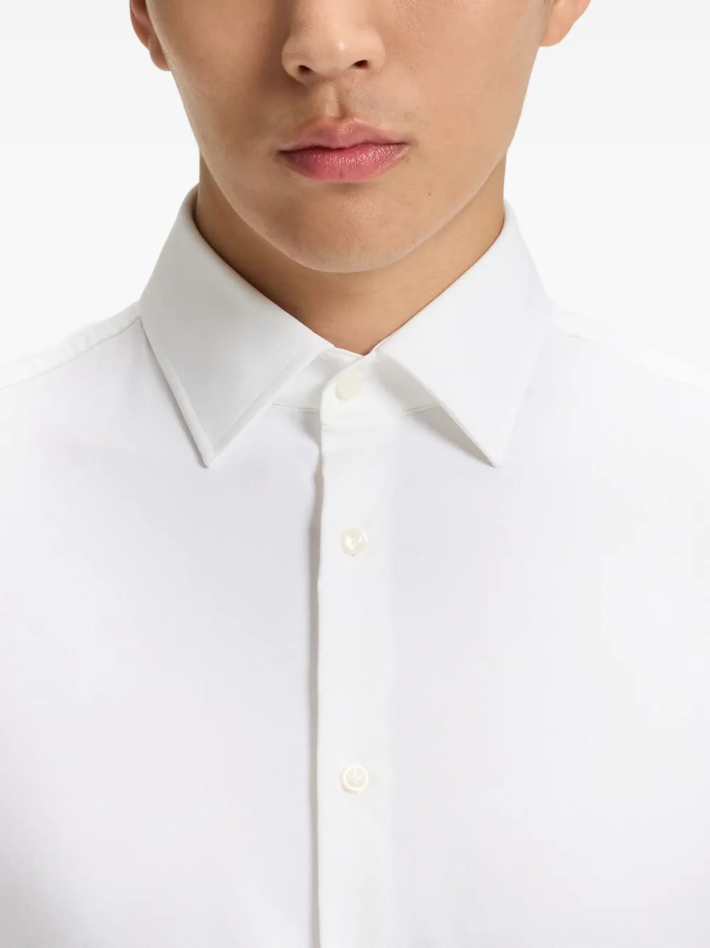 Hugo Boss Long-sleeve Button-down Shirt In White