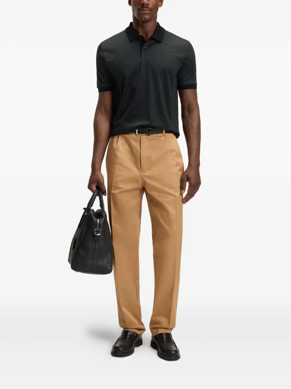 BOSS Camisa polo com padronagem | Image 2