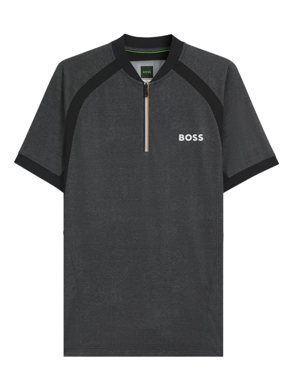 BOSS T-shirt con zip - Grigio