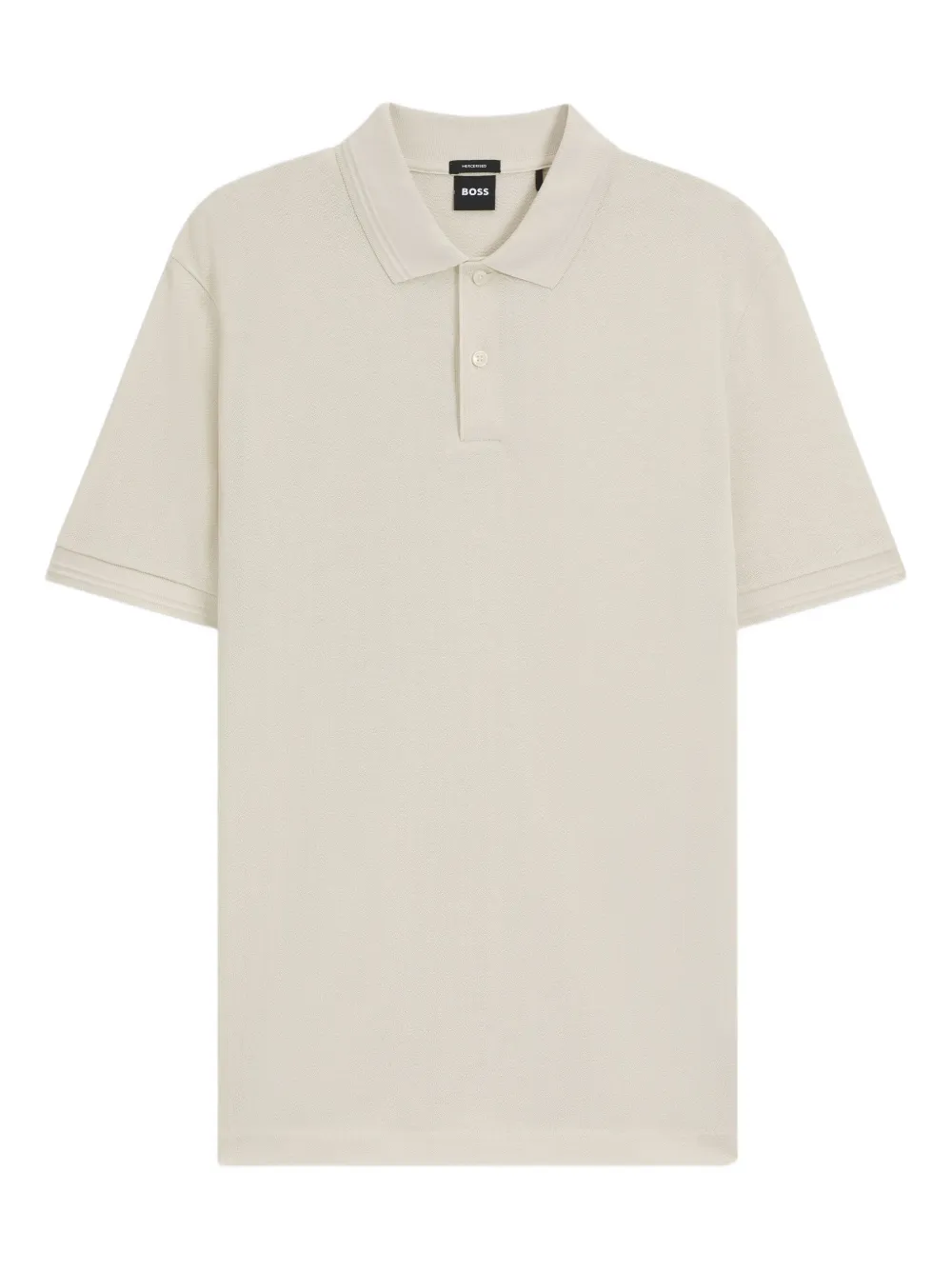 Hugo Boss Mercerised Cotton Polo Shirt In Neutral
