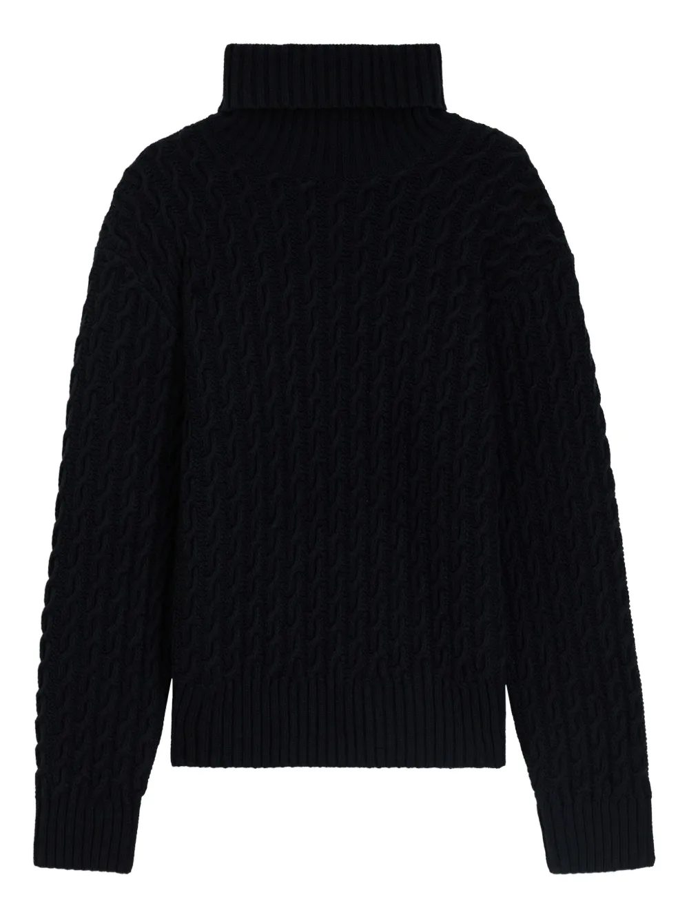 Hugo Boss Beckham X Cable-knit Sweater In Wool And Cashmere In Black