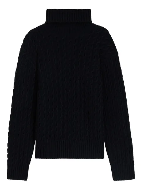 BOSS cable-knit turtleneck sweater