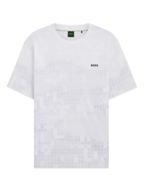 BOSS playera con motivo cuadrado