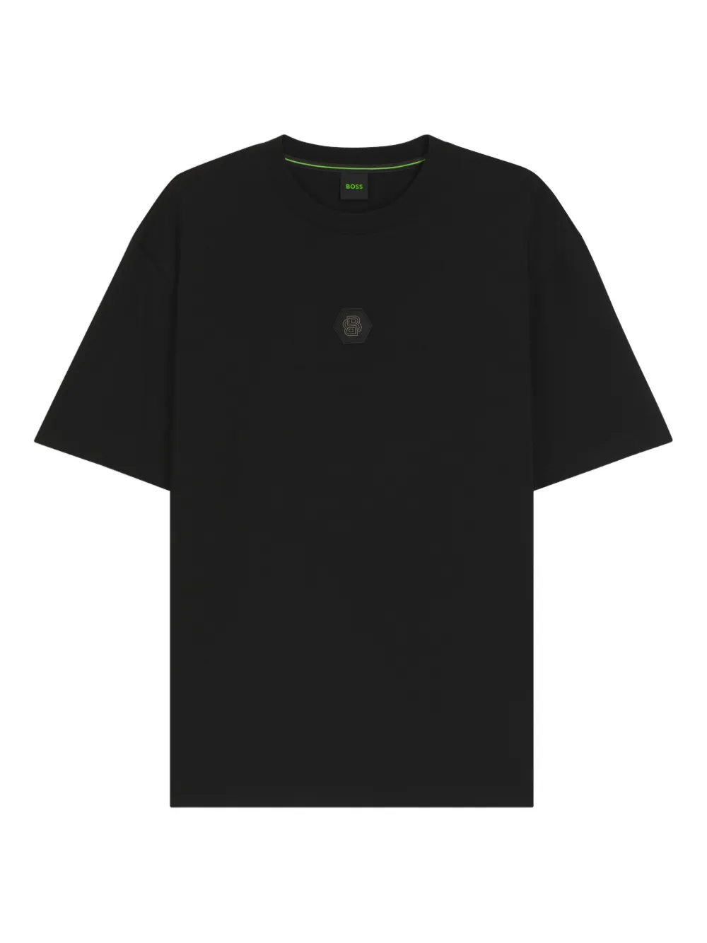 BOSS logo-patch cotton T-shirt | Black | Image 1