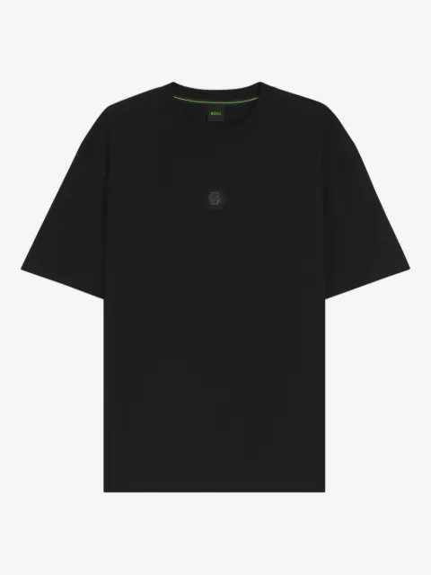BOSS Camiseta de algodão com patch de logo