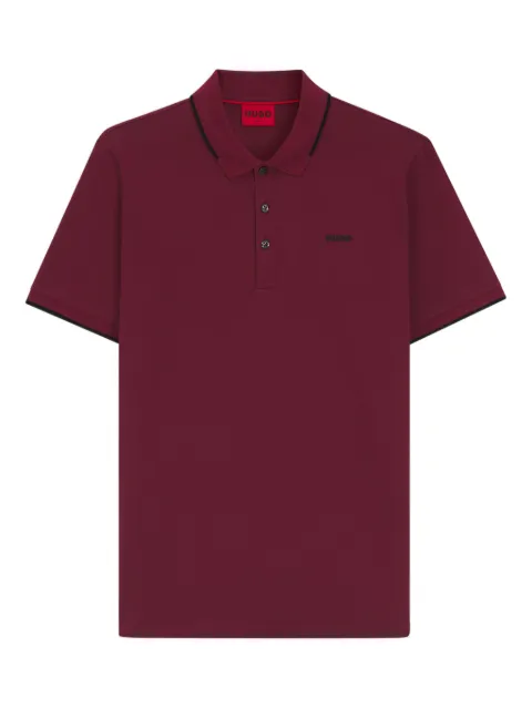 HUGO playera tipo polo con logo bordado