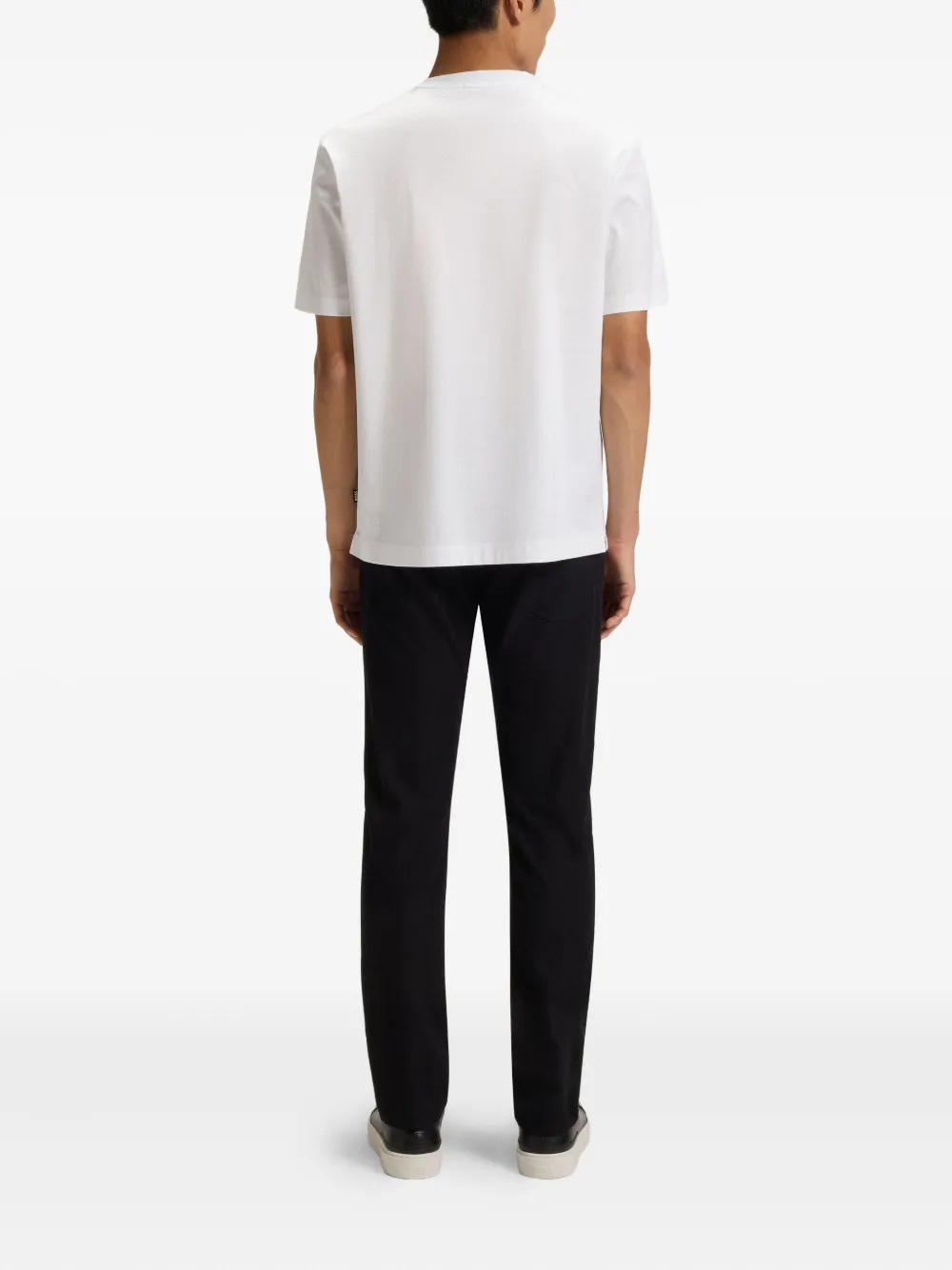 BOSS T-shirt met logoplakkaat Wit