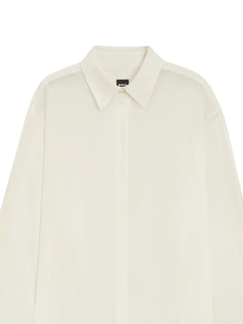 BOSS Blouse met manchetten met knopen - Wit