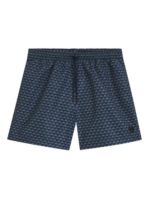 BOSS shorts de playa con estampado geométrico