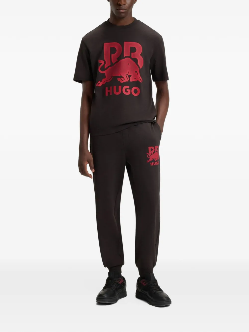 HUGO T-shirt met logo Grijs