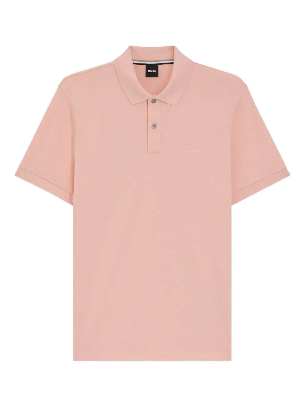 BOSS Katoenen poloshirt met geborduurd logo Roze