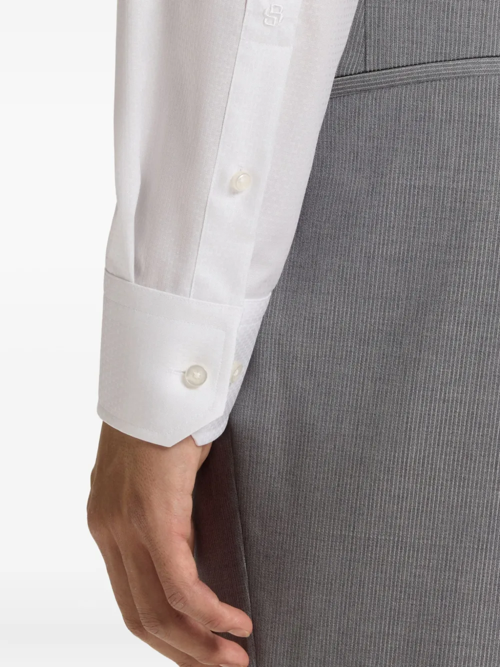 BOSS Katoenen overhemd Wit